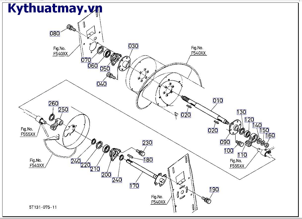 Trục trống máy khoan